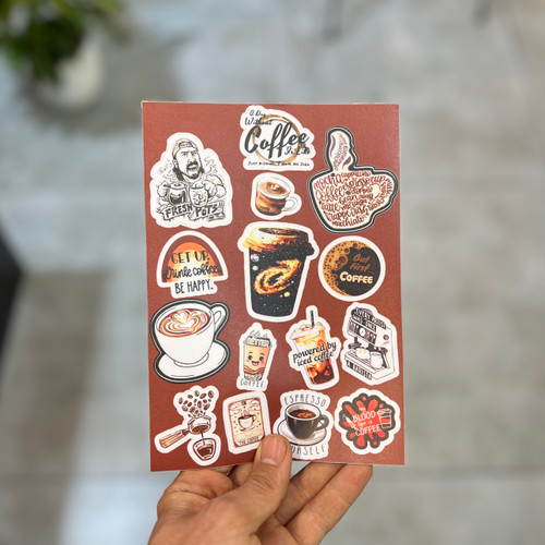 استیکر قهوه فانتزی | برچسب کافه، کافی شاپ و Coffee